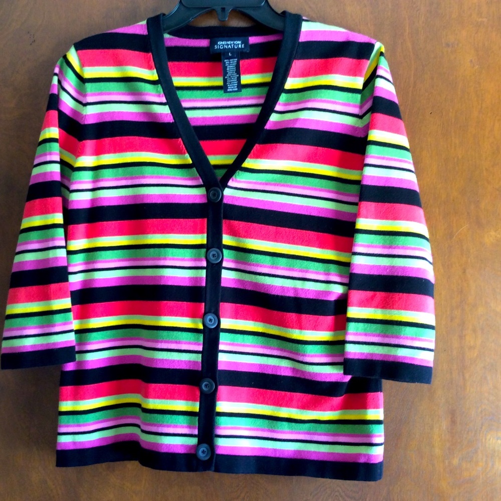 jones New York Signature Colorful Sweater.